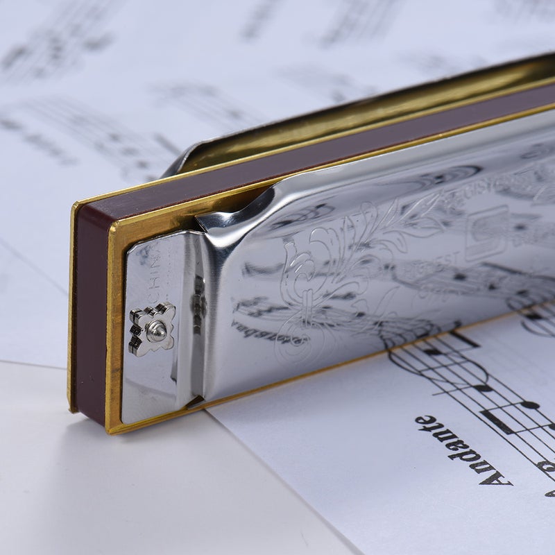 Generic Steel Coated 10 Holes C key Harmonica  - Image 4