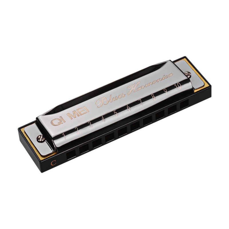 Generic Black C Key 10 Holes Melodious Harmonica  - Image 3