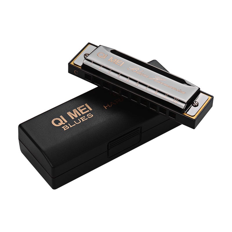 Generic Black C Key 10 Holes Melodious Harmonica  - Image 4
