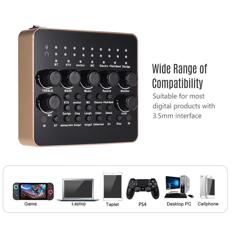Generic Portable Rechargeable Live Sound Card Voice Changer Built-in BT Connection  - Image 4