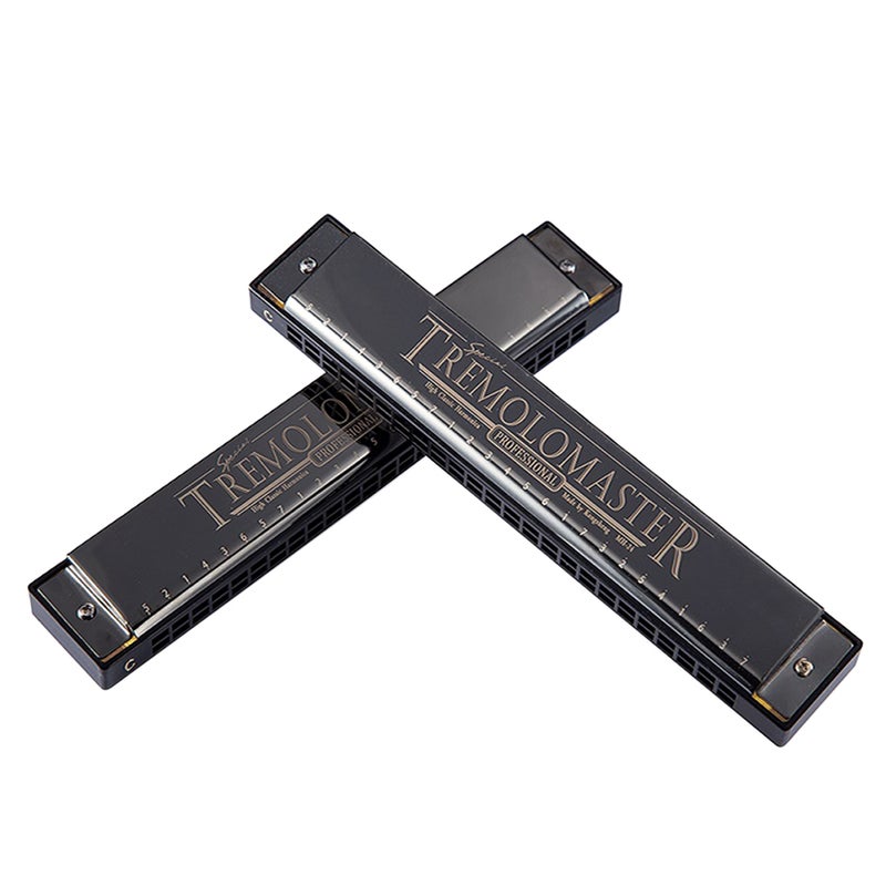 Generic 24 Hole Stylish Black Harmonica  - Image 2