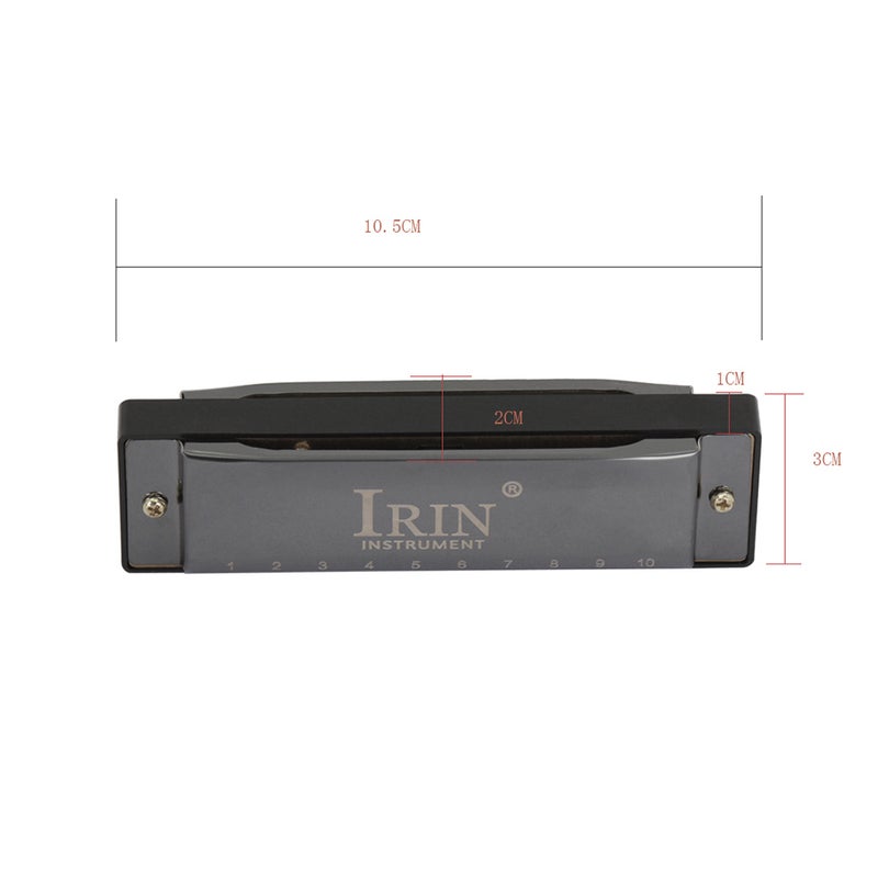Generic 10 Holes C Key Black Harmonica For Beginner  - Image 3
