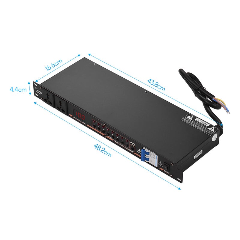 Muslady DB2-02 10-outlet Rack Mount Power Sequence Controller And Supply Regulator  - Image 5