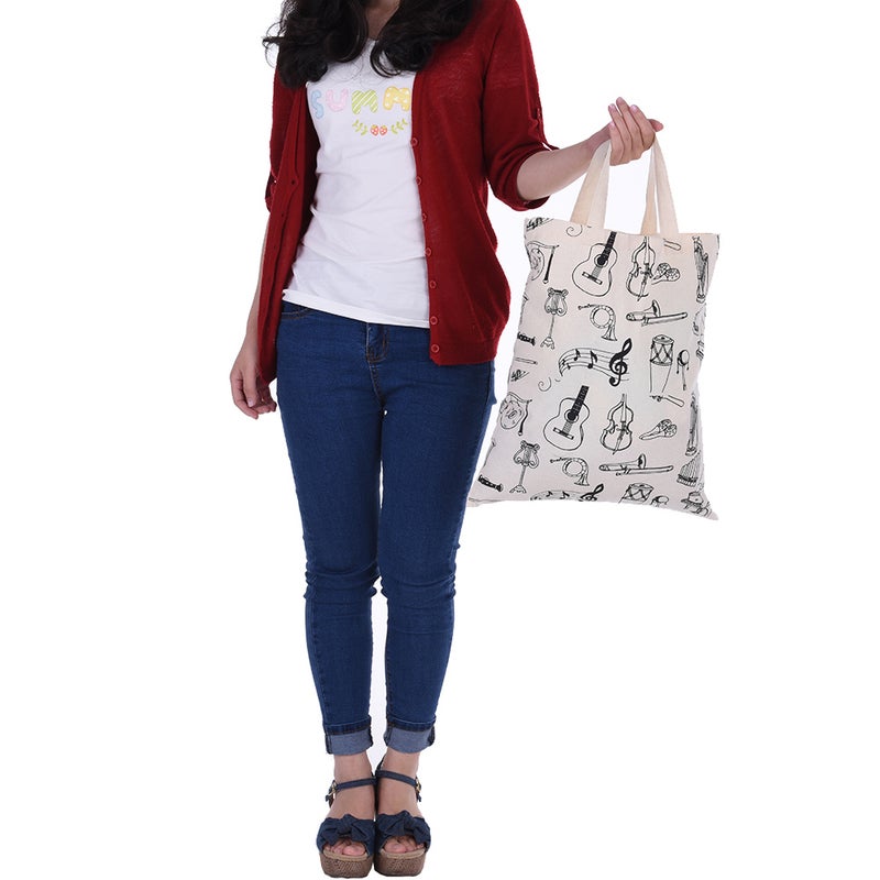 Generic Washable Cotton Handbag Beige  - Image 3