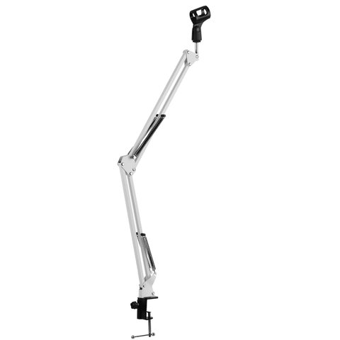 White Adjustable Microphone Stand