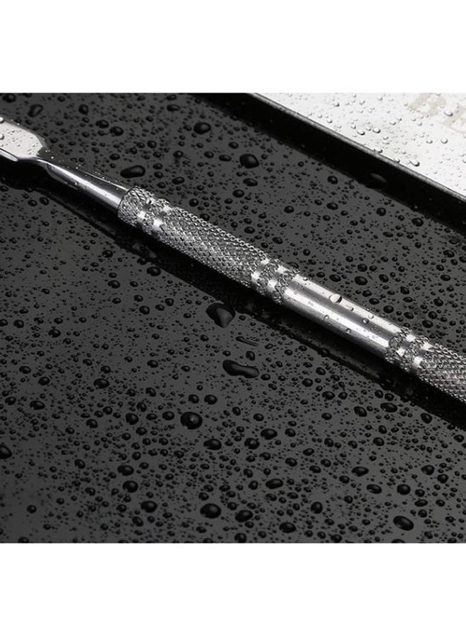 لوحة تزيين الأظافر من الستانلس ستيل مع أداة مزج فضي - Image 2