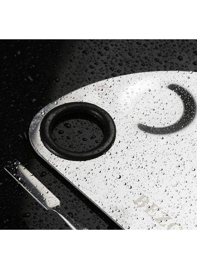 لوحة تزيين الأظافر من الستانلس ستيل مع أداة مزج فضي - Image 5