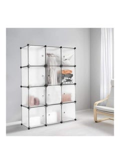 XiuWoo Interlocking Portable Plastic Wardrobe Cabinet multicolour 12 Cubecm 
