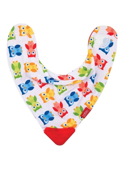 Owl Printed Dribble Bibs With Teether Corner