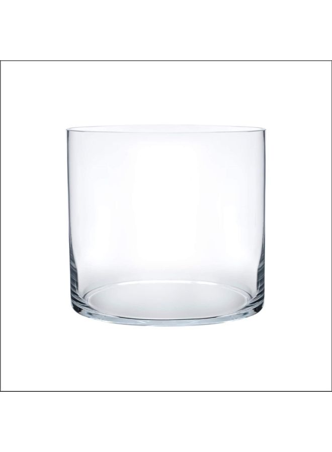 زهرية زجاجية أسطوانية شفاف 15 x 15سم - Image 1