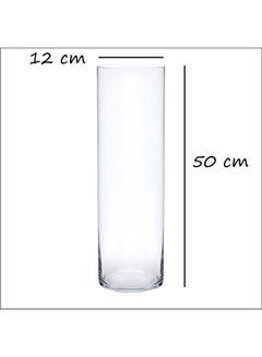 Glass Cylinder Vase Clear 12 x 50cm - v1605951064/N42528246A_2