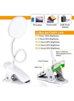 XiuWoo Eye Protect LED Reading Light With Flexible Neck Multicolour  - Image 5