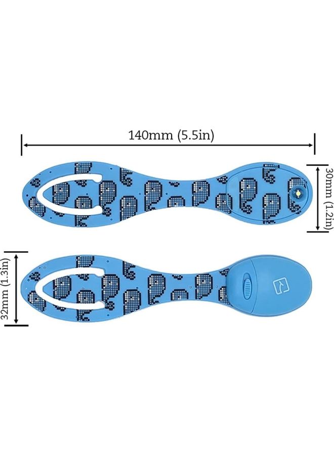 XiuWoo LED Reading Book Light Clip On Adjustable Travel Bookmark Lamp Blue - Image 5