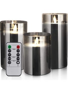 XiuWoo 3-Piece LED Flameless Candle Set Black  - Image 1