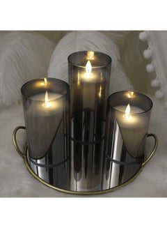 XiuWoo 3-Piece LED Flameless Candle Set Black  - Image 3