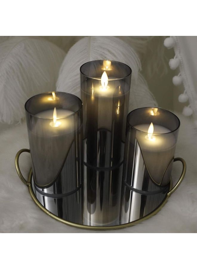 XiuWoo 3-Piece LED Flameless Candle Set Black  - Image 3