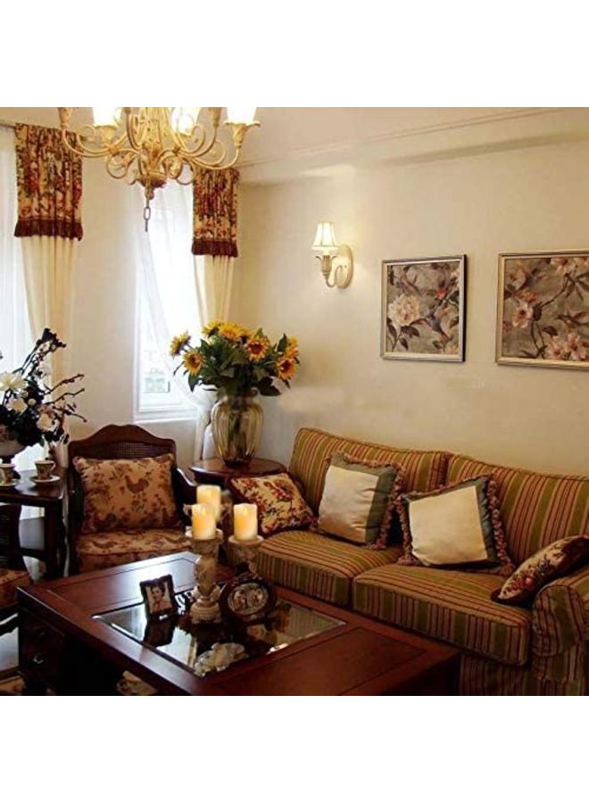 XiuWoo LED Real Wax Battery Candle Pillars White - Image 3