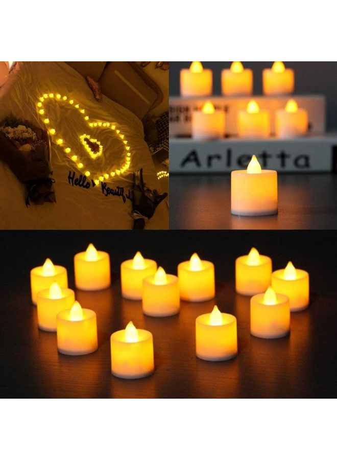 شو وو مجموعة مصابيح LED على شكل شموع صغيرة بدون لهب من 24 قطعة متعدد الألوان  - Image 5