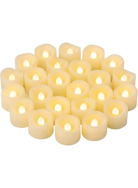 24-Piece Flameless LED Candle Tea Light Set Multicolour