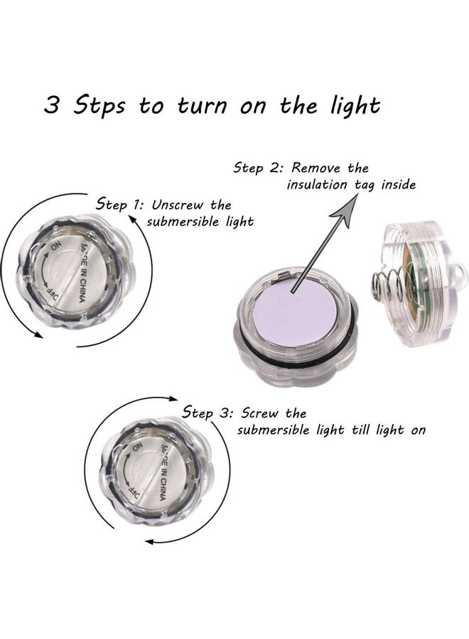 XiuWoo 12-Piece Submersible LED Tea Light Set Multicolour - Image 3