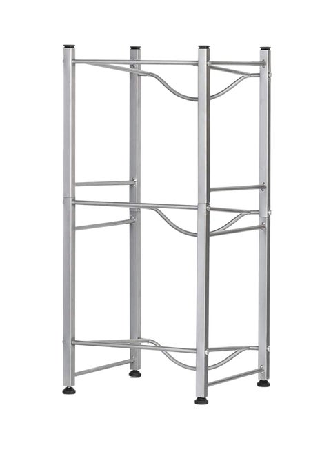 3-Tier Water Bottle Holder Silver 29.52x13.39inch