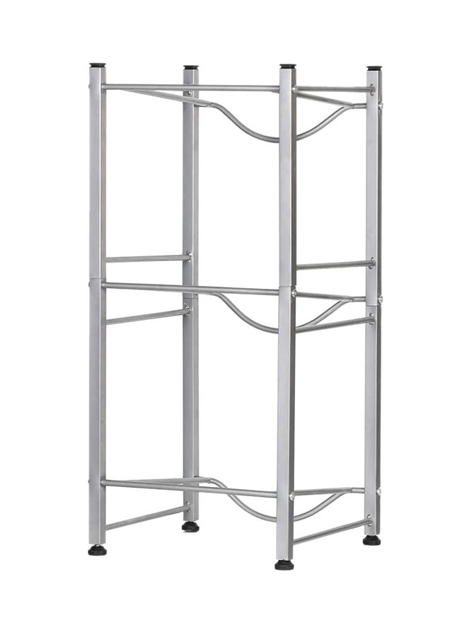 3-Tier Water Bottle Holder Silver 29.52x13.39inch