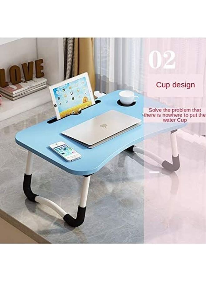 Folding Computer Desk Table blue 60x40x29cm - Image 5