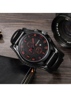CURREN Men's Black Dial Black Wrist Watch - 42 mm - Black  - Image 4