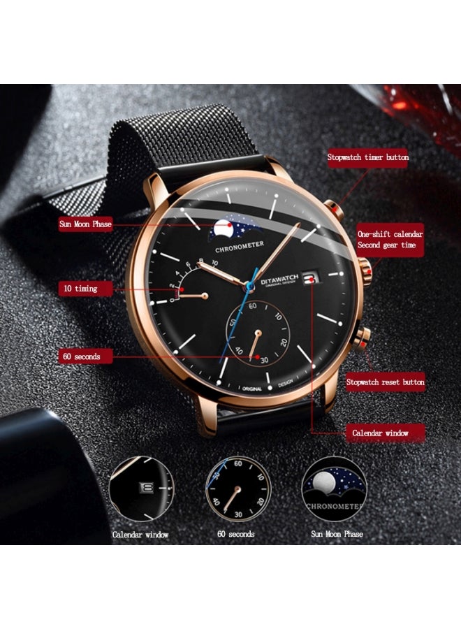 Beauenty - Men's Titanium Analog/Digital Watch YPH6355 - Image 1