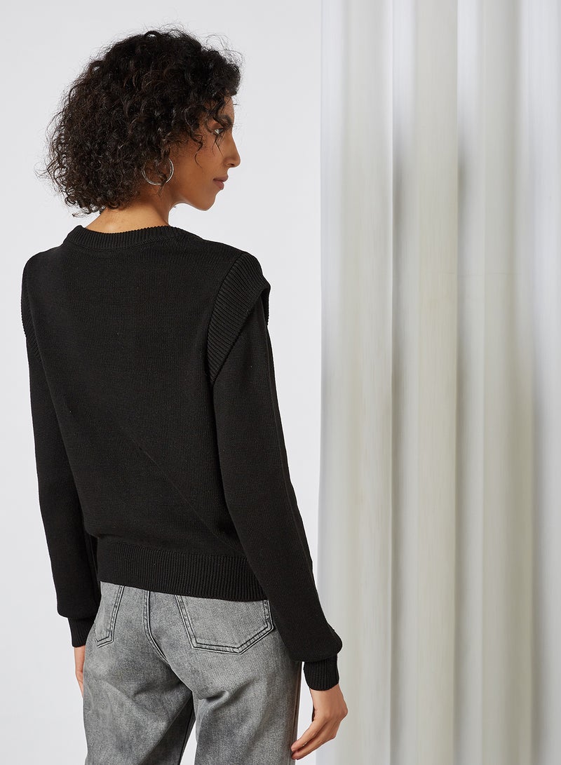 NOISY MAY - Knitted Long Sleeve Sweater Black - Image 1