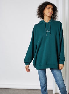 Au Revoir Print Long Sleeve Hoodie Ponderosa Pine Au Revoir