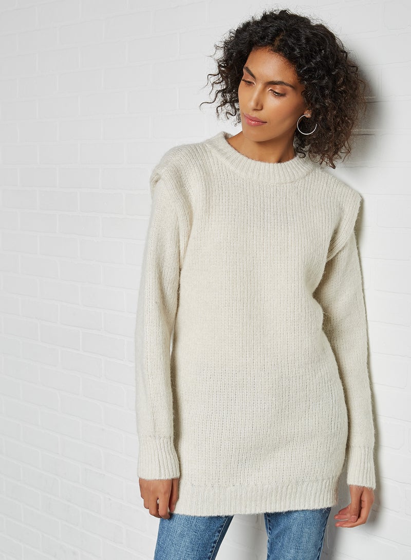 VERO MODA - Knitted Long Sleeve Sweater Birch - Image 1