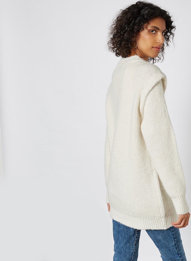 VERO MODA - Knitted Long Sleeve Sweater Birch - Image 1