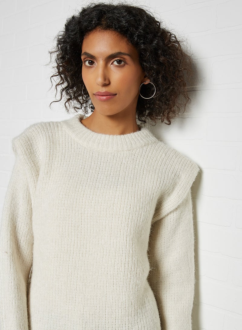 VERO MODA - Knitted Long Sleeve Sweater Birch - Image 1