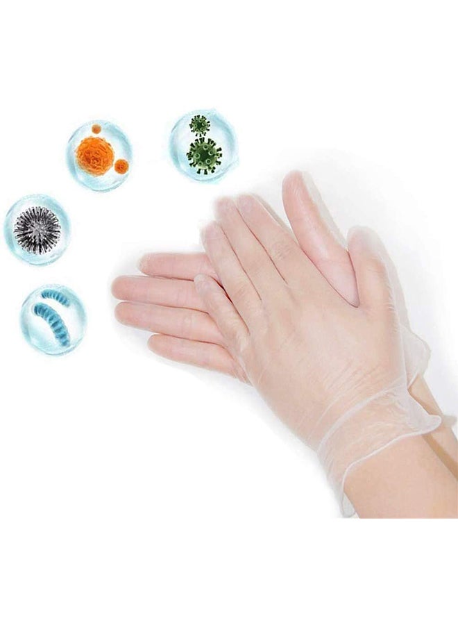 100-Piece Vinyl Disposable Gloves Clear Small - Image 3