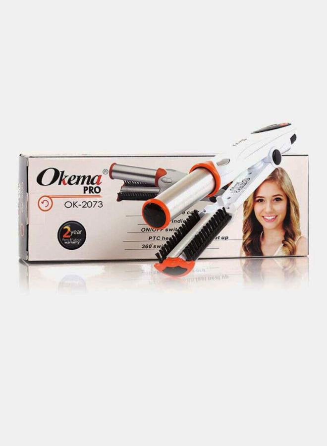 أوكيما آلة تجعيد الشعر الاحترافية الأبيض/ البرتقالي/ الأسود - Image 2