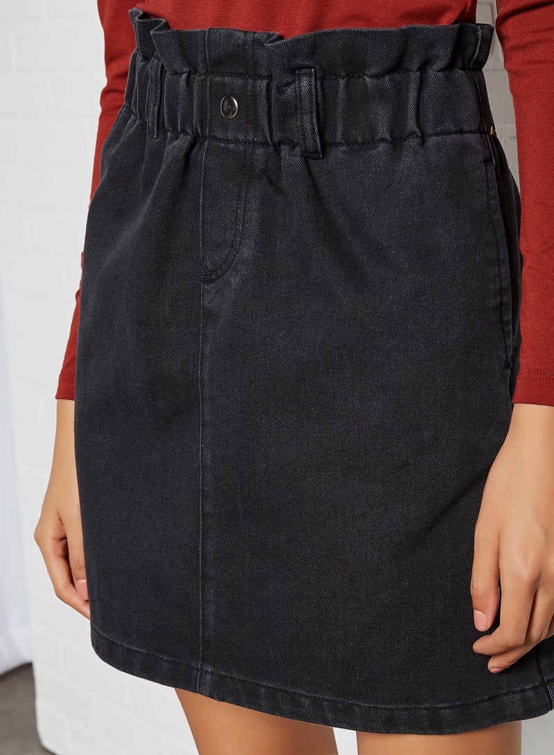 NOISY MAY - Elastic Waist Mini skirt Black - Image 1