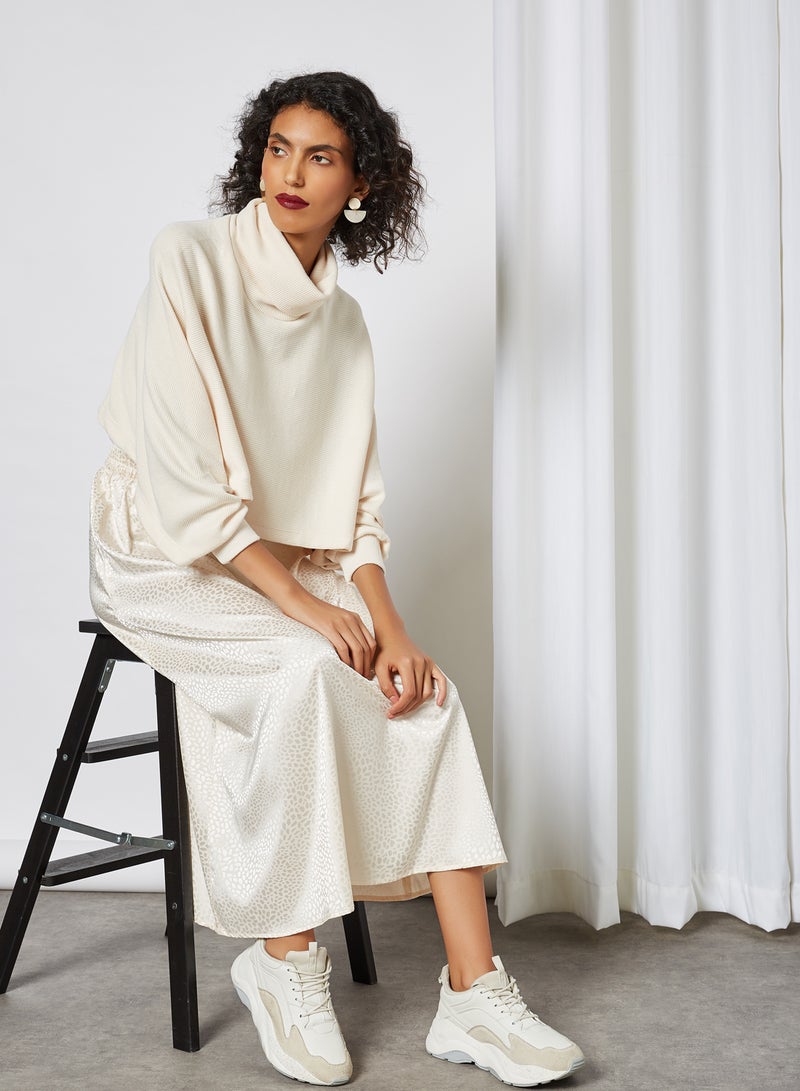 NOISY MAY - Solid Midi Skirt Chocolate Chip - Image 1