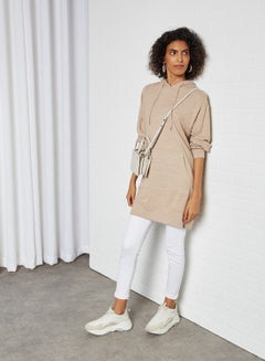 NOISY MAY Textured Oversized Long Sleeve Blouse Nomad Melange  - Image 3