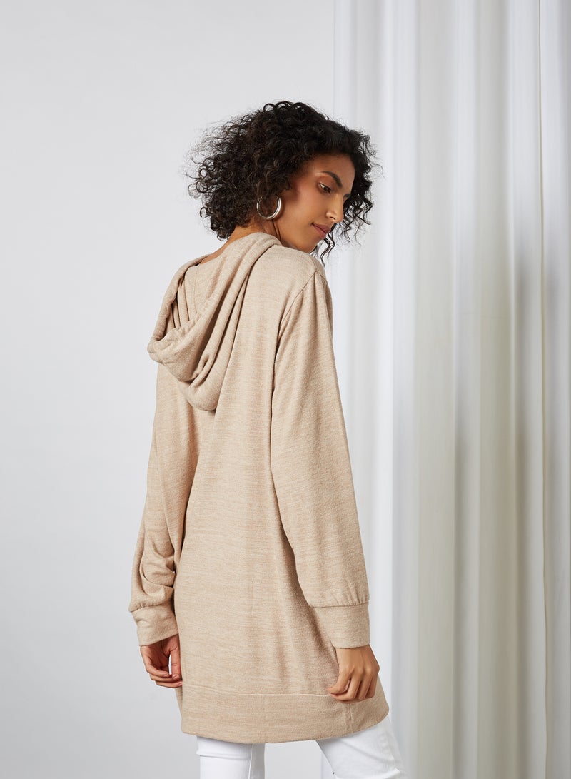 Textured Oversized Long Sleeve Blouse Nomad Melange - v1605963744/N39975680V_4