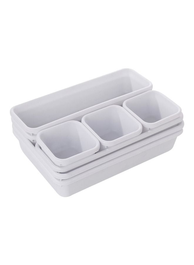 Beauenty 8-Piece Home Drawer Organizer Box Tray Set white  - Image 1