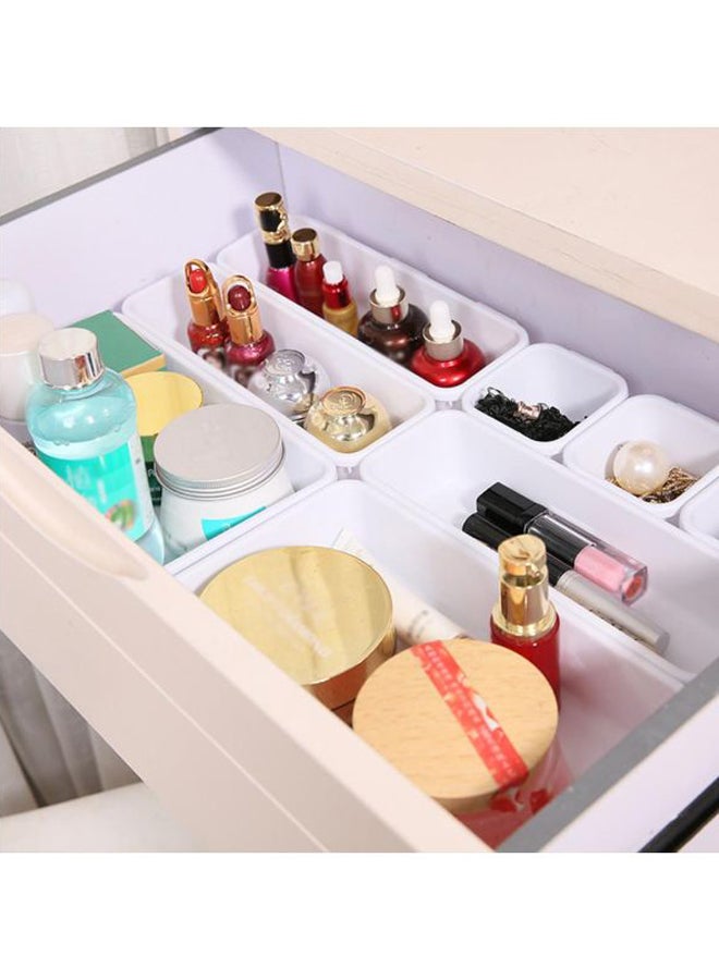 Beauenty 8-Piece Home Drawer Organizer Box Tray Set white  - Image 3