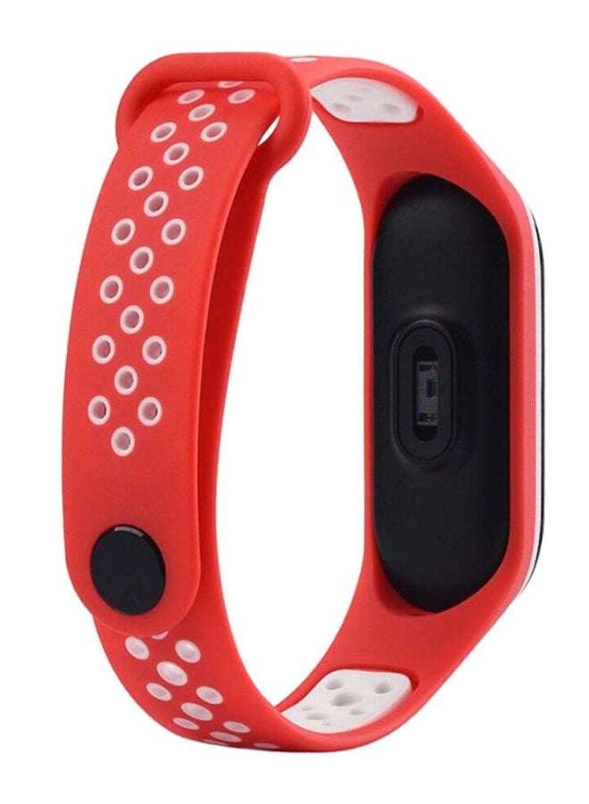 Voberry Replacement Band For Xiaomi Mi Band 3 Red/White - Image 2