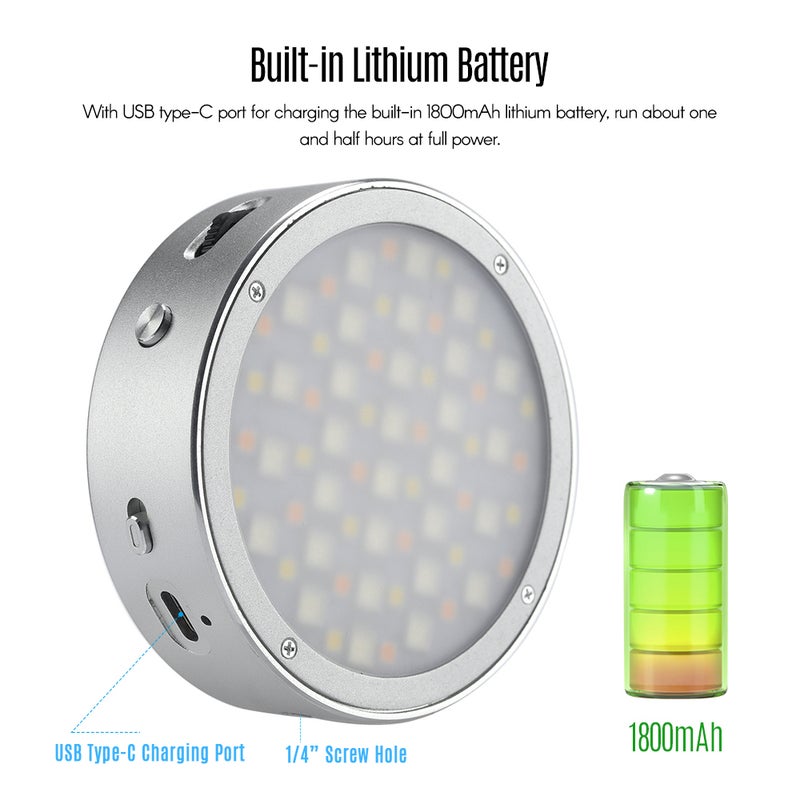 Godox R1 RGB Mini Creative LED Fill Light Silver - Image 5