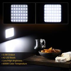 ANDOER 2 Piece 42 Ultra Bright LED Lights with Cold Shoe Mount Black  - Image 4