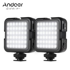 ANDOER 2 Piece 42 Ultra Bright LED Lights with Cold Shoe Mount Black  - Image 1