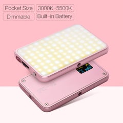 ANDOER FL-08 Mini LED Video Light Panel with Cold Shoe Mount Adapter Pink  - Image 5