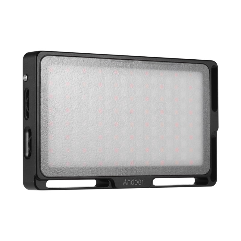 ANDOER Portable RGB LED Video Light Panel with OLED Screen Black - Image 5