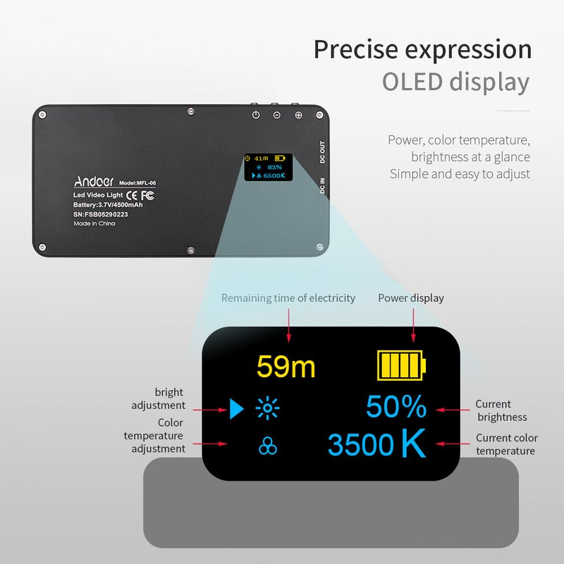 أندوير مصباح MFL-06 قابل للتعتيم ويحتوي على 180 قطعة من خرز LED متعدد الألوان - Image 4