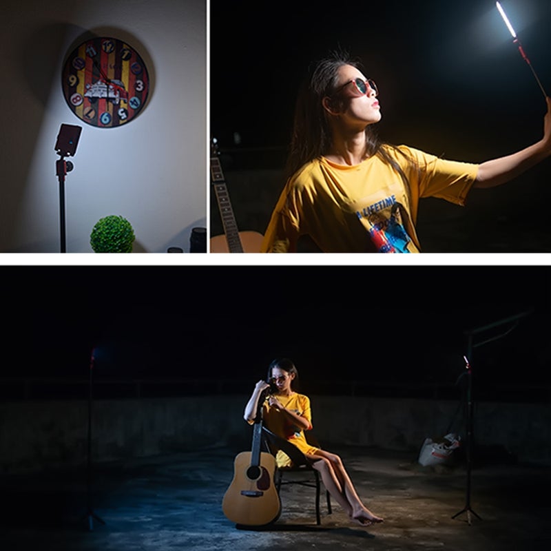 أندوير لوح إضاءة تكميلية مكون من 96 خرزة LED للكاميرا مزود بطارية مدمجة بسعة شحن 2800 مللي أمبير في الساعة مع شاشة OLED رمادي - Image 4